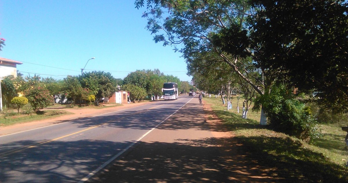 Un sector del barrio Santa Lucía, junto a la ruta, en Mariscal Estigarribia, Boquerón