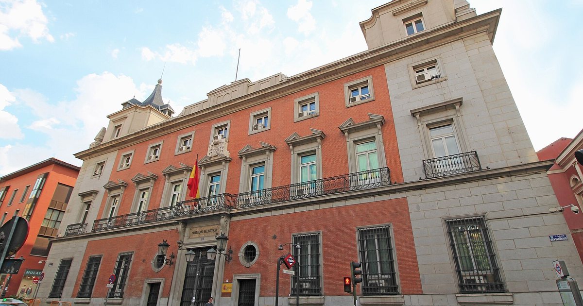 Fachada del Ministerio de Justicia de España, en la calle San Bernardo de Madrid