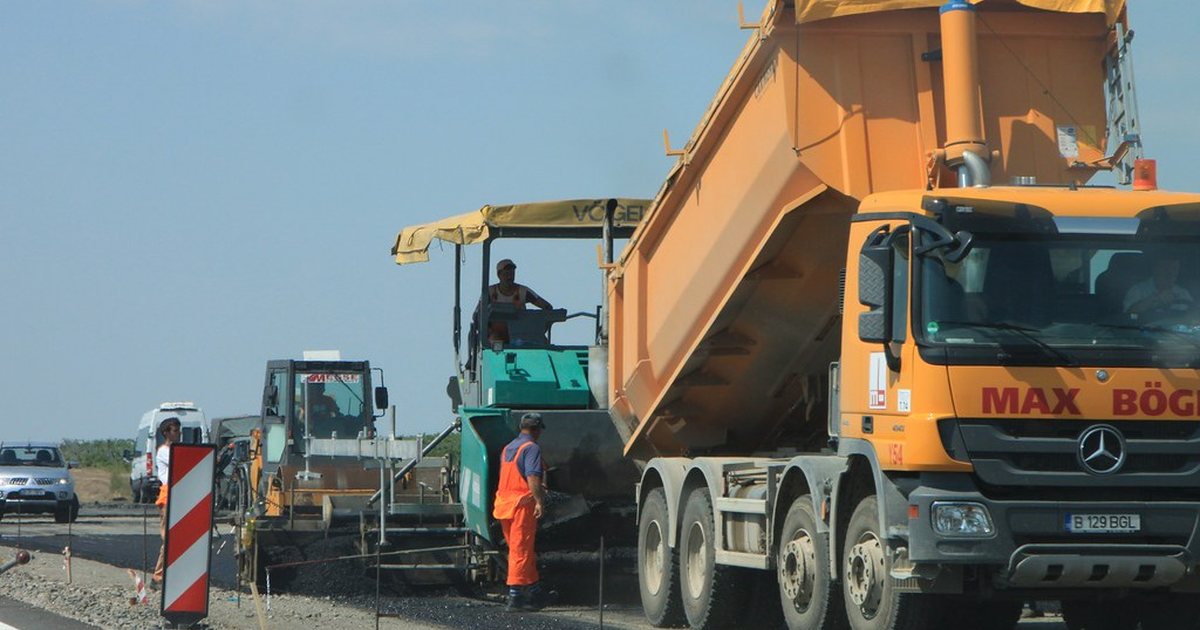 Obra de construcción de una ruta