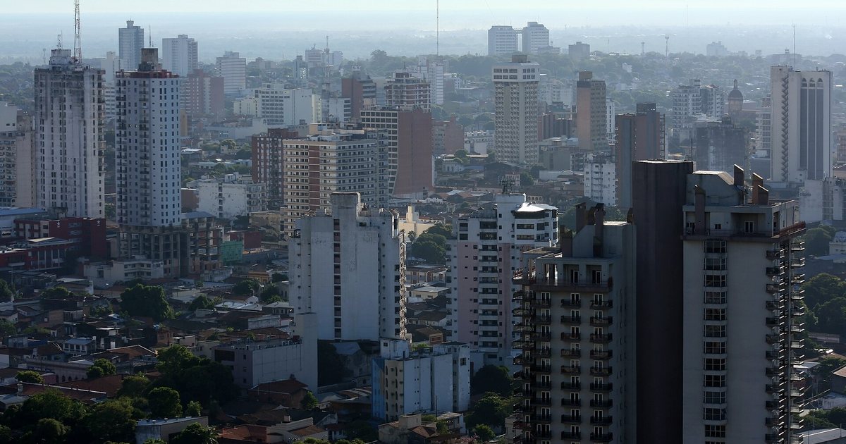 Edificios del centro de Asunción vistos desde lo alto
