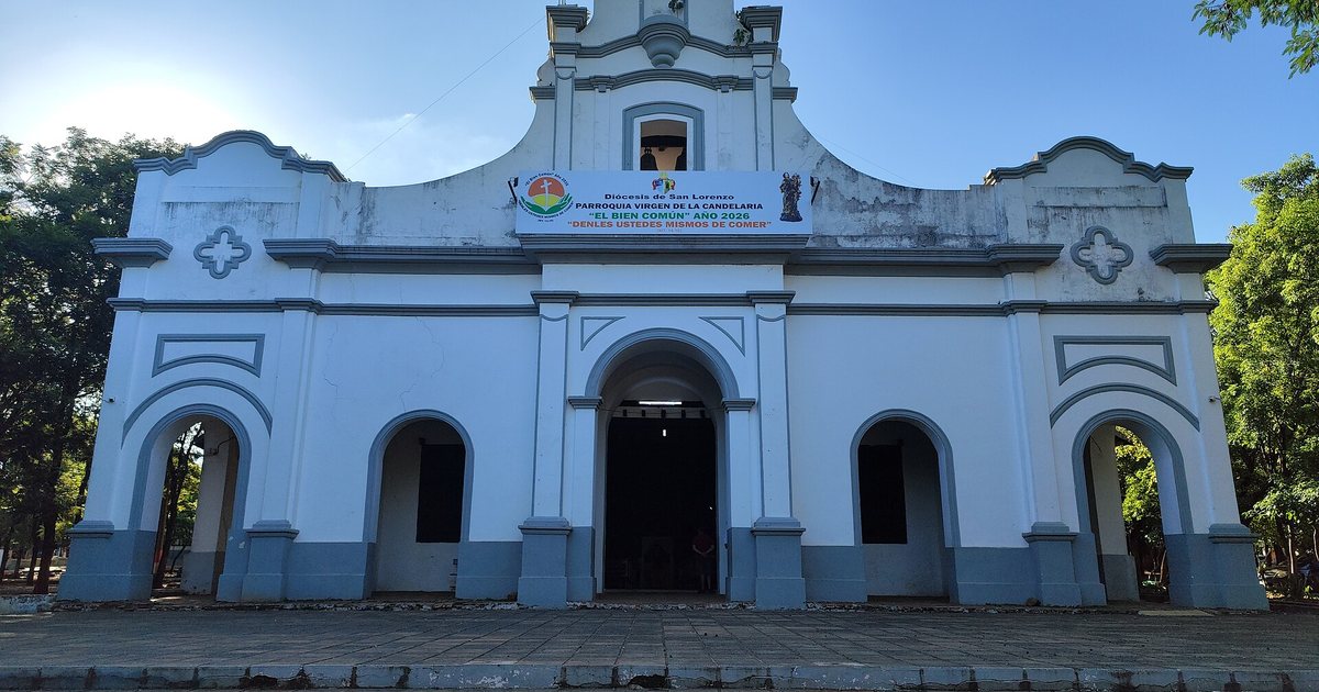 Parroquia Virgen de la Candelaria, en Capiatá, donde se celebra una de las fiestas del calendario