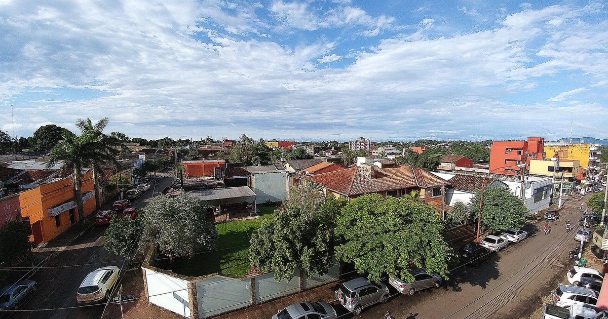 Vista de las calles y techos del centro de Villarrica, en Guairá