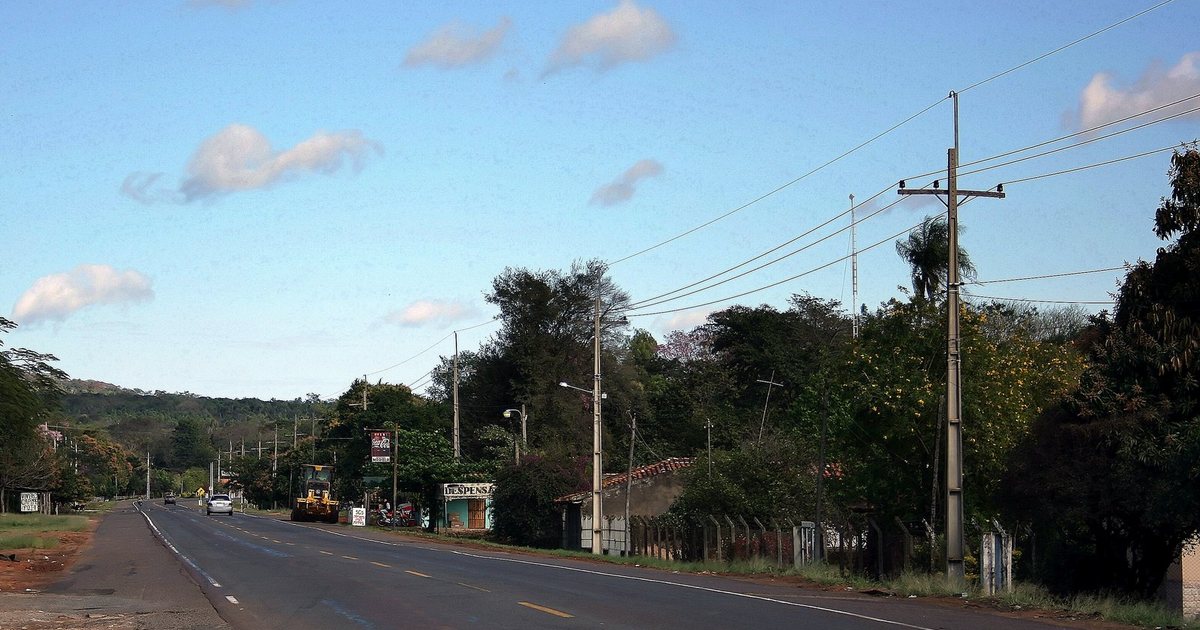 La ruta PY02 entre Caacupé y Eusebio Ayala, en el departamento de Cordillera